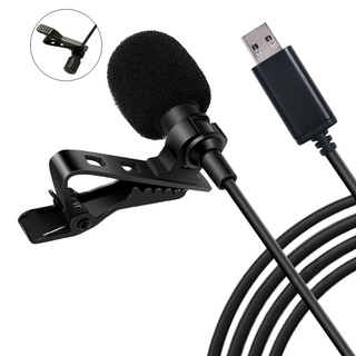 Csu USB Lavalier micrófono 360 omnidireccional Clip-on alámbrico micrófono de solapa Plug & Play para ordenador PC portátil Video conferencia chateando transmisión en vivo grabación clases en línea (2)