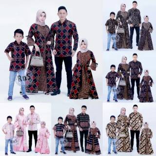 El más completo Batik Motif familia pareja conjunto