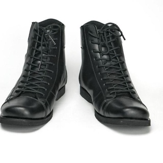 Hauh zapatos hombres botas de cuero genuino Original negro Semi Formal correa modelo 10 agujeros BLY3013 - Most Lak