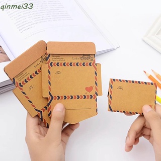 Qinmei 45 unids/set sobre Vintage almohadillas de escritura Memo Pad creativo escuela oficina suministros estudiante papelería papel Kraft bloc de notas
