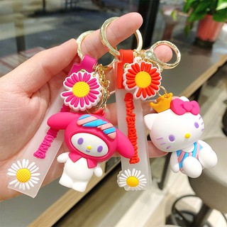 Lindo Hello Kitty Mei Kaidi KT gato muñeca PVC epoxi llavero moda bolsa colgante pequeño regalo (2)