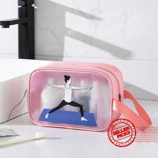 Storage Bag Ladies Portable Dry And Wet Separation Wash Cartoon Waterproof Transparent Fitness D8L4