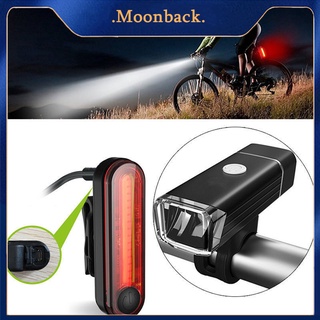 Moon_Bike juego de luces delanteras recargables por USB para bicicleta/luz trasera