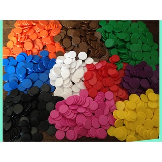 100 x contadores de plástico opaco para juegos de mesa, guiños Tiddly, enseñanza de numeración (3)