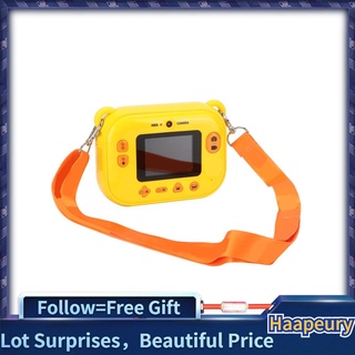 Haap cámara instantánea lindo portátil amarillo forma de pato imagen con papel de impresora para fotos de vídeo tomando impresión (1)