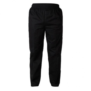 [high quality] 2xElastic Restaurant Cafe Chef Waiter Pants Trousers Uniform Accs Black 4XL