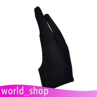 [worldshop] guantes de artista de dos dedos, anti ensuciamiento guante multi-tamaño para gráficos dibujo tablet pad pintura arte creación de derecho
