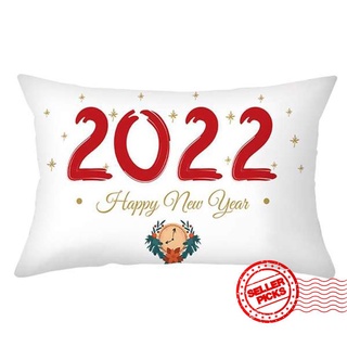 Pillowcase Cartoon Christmas Printed Cushion Cover Cotton Decor Pillow Pillow Sofa Linen Covers O7M0