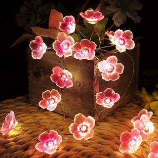[0812]Luces de flores de cerezo 20 ledes luces de hadas para dormitorio/fiesta