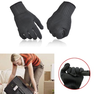 flexible 1 par de resistencia a puñaladas negro lavable seguridad trabaja a prueba de corte guantes