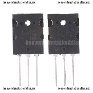 he7mx 1 par 2sa1943 & 2sc5200 pnp transistor de energía tom