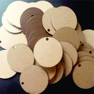 100 circulos madera para llaveros 5cm c/orificios bases circulares paquete 100 piezas pintar adornar madera 3mm