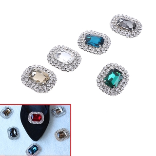 1PC women crystal rhinestone metal shoes clips bridal shoe charms decoration