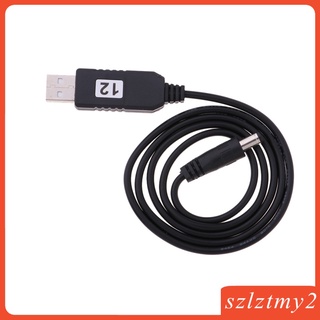 3 pies USB 5v a DC 12v paso hacia arriba convertidor Cable regulador de voltaje 5.5 x 2.1 mm
