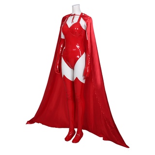 warda visión 2020 sexy wanda maximoff escarlata bruja juego de rol ropa uniforme traje rojo capa (3)
