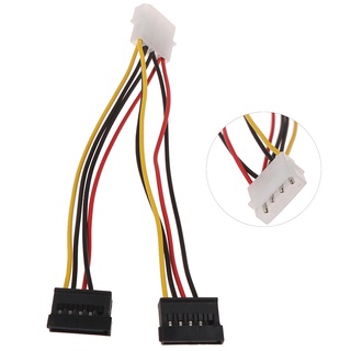 {weischoone}4Pin IDE Molex to 2 serial ata sata y splitter hard drive power supply cable JSW (1)