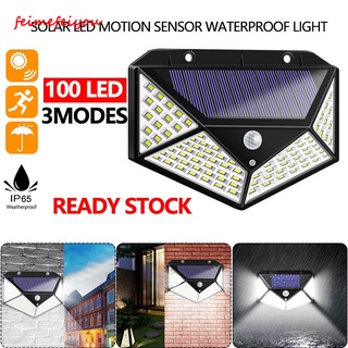 100 led 3 modos led solar movimiento impermeable lámpara al aire libre iluminación jardín patio sensor de luz cuerpo humano inducción