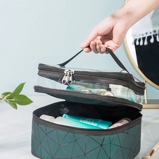 PEPPER regalo de doble capa portátil organizador de maquillaje bolsa de las mujeres de viaje reutilizables neceser bolsas de cosméticos caso/Multicolor (9)