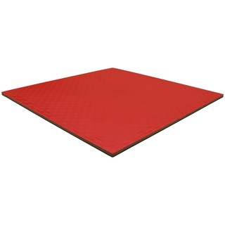 1 pieza de Tatami de 1 metro x 1 metro x 2 cm de grosor Fire Sports Rojo-negro (2)
