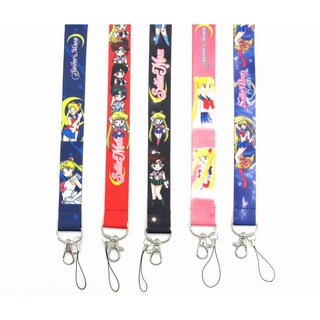 Sailor Moon Cuello Cordón Teléfono Móvil Cabestrillo Para Estudiante Tarjeta De Identificación Correas Llavero Anti-Caída Accesorios (5)