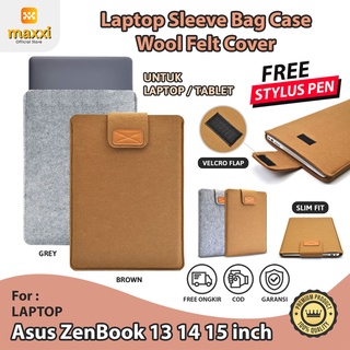 Asus ZenBook 13 14 15 pulgadas portátil bolsa suave Protector de fieltro funda de Velcro adhesivo modelo sobre lona Kesing funda