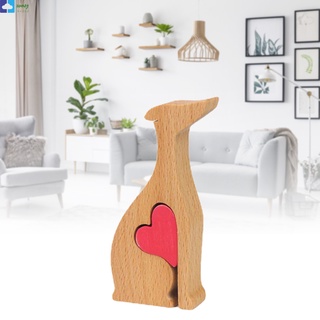 linda plantilla de madera con forma de corazón para decoración de oficina en casa