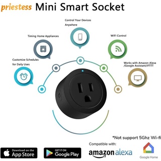 WiFi smart Socket Móvil Mando A Distancia tuya/Vida Inteligente APP Sincronización Enchufe Control De Voz US Plug priestess