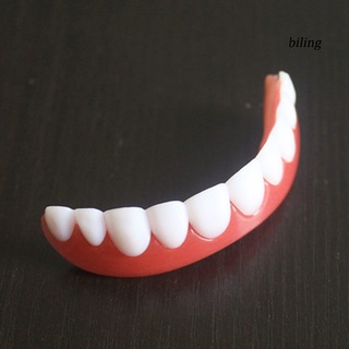 LK_ Simulación Falsa Superior Dientes Blanqueamiento Tira De Dentadura Brace Cuidado Oral Juguete (6)