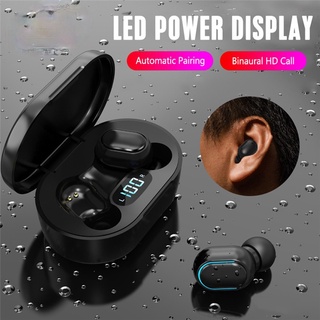 E7S auriculares inalámbricos TWS Bluetooth 5.0 auriculares graves In-Ear auriculares negro