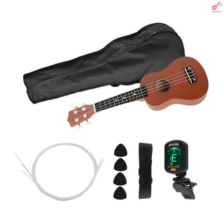 HP 21 Inch Colored Acoustic Soprano Ukulele Ukelele Uke Kit Basswood with Carry Bag Uke Strap Strings Picks Tuner (3)
