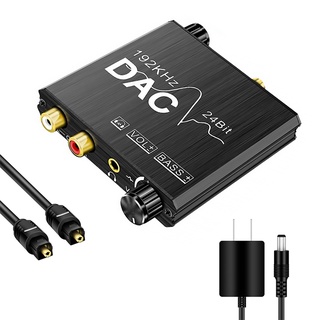convertidor de audio digital a analógico de fibra óptica toslink coaxial rca decodificador