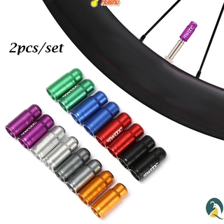 HUI 2 piezas de válvula de ciclismo de bicicleta de montaña Protector de rueda de aire boquilla de neumáticos francés accesorios de aleación de aluminio cubierta de polvo de alta calidad/Multicolor (1)