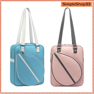 Auténtico En stock [SimpleShop33] Tennis Racket Shoulder Cover Bag Handbag Lightweight for Squash Racquet (5)
