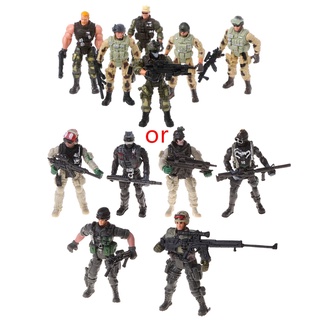 tw 6 unids/set figura de acción soldados del ejército juguete con arma militar figuras juguete infantil