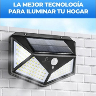 Lámpara Solar para exterior con sensor de movimiento 100 leds
