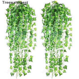 [treewaterbest] decoración de plantas falsas artificiales para colgar hojas verdes guirnalda hiedra vid follaje mx