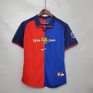 Camiseta De Fútbol 100 Aniversario Versión Local Retro De Barcelona (1)