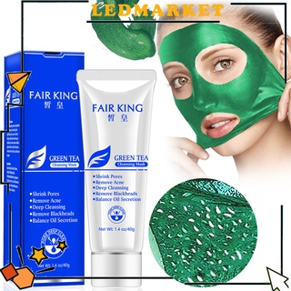 Mascarilla Facial Verde De té con Led Para control De aceite/eliminación De Poros/acné/puntos negros