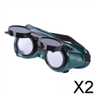 [nrbev] 2 Welding Goggles with Lenses Anti-radiation Goggles for Welding And Grinding