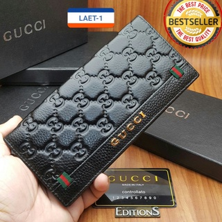 Gucci avena-1negro marca larga cartera hombres mujeres cuero genuino importación C6H9 elegante