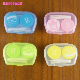 <Rainbowcat> Random Transparent Portable Contact Lens Case Storage Box Holder Container