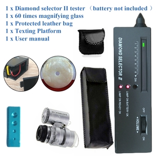 kit de prueba de piedras preciosas con luz led calibración dorada diamante dispositivo electrónico digital portátil