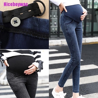 [niceboywac] moda mujeres embarazadas pantalones delgados skiny jeans casual pantalones vaqueros de maternidad