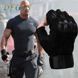 los hombres tácticos guantes de medio dedo militar del ejército de lucha de combate manoplas al aire libre antideslizante de carbono de los hombres tácticos sin dedos guantes