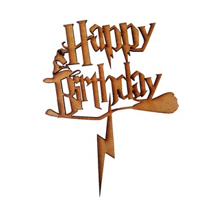 Letrero Para Pastel Cake Topper Happy Birthday Feliz cumpleaños Harry Potter