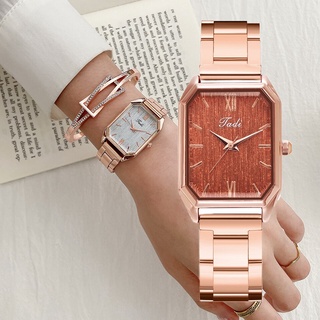 Relojes De pulsera De acero inoxidable dorado Rosa Reloj Marca De Moda para Mujer Reloj De cuarzo para Mujer Reloj De regalo para Mujer