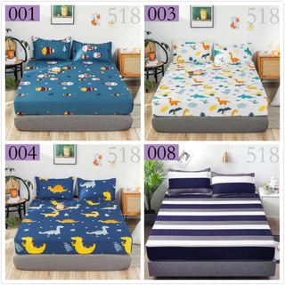 de dibujos animados dinosaurio conjuntos de ropa de cama sábana de colchón individual/queen/king size sábana bajera ajustable funda de almohada