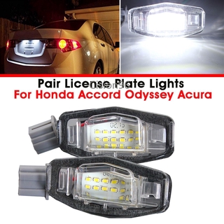 2X 18 LED número de matrícula de la lámpara libre de errores para Honda Accord Odyssey Civic Sedan City Acura MDX TSX ILX RDX RL TL
