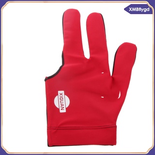 [lygd] guantes de billar rojo y negro mano izquierda 3 dedos para palo de billar