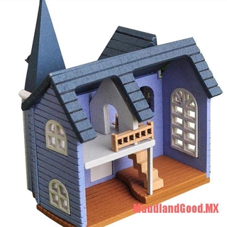 [dGood] 1/12 DIY Mini muñecas de madera miniatura de casa artesanal para montar juguetes